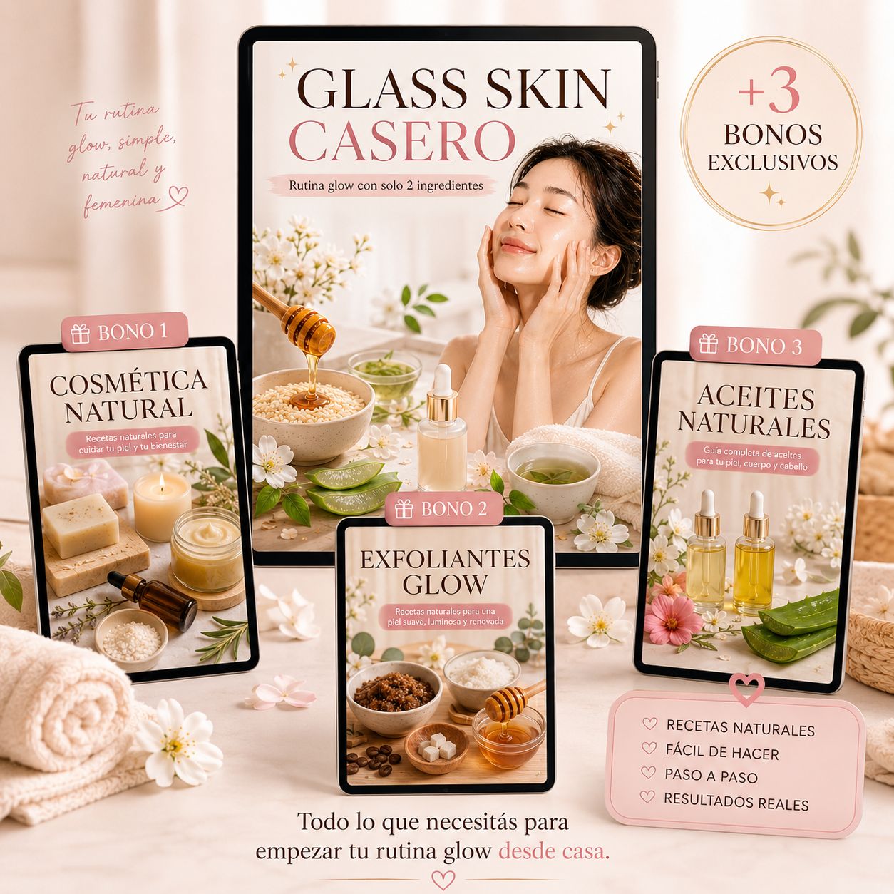 ✨ GLASS SKIN CASERO ✨ 🌸 Aprendé a crear tu rutina glow usando solo 2 ingredientes 🌸